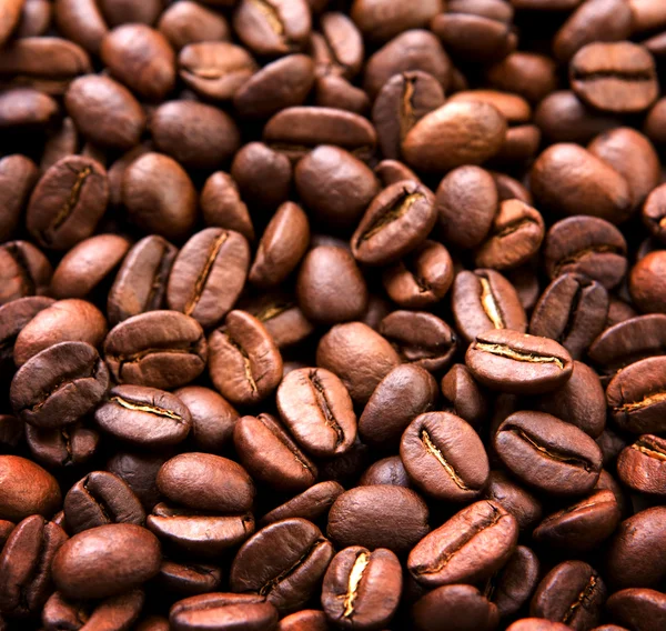 Kaffeekörner aus nächster Nähe — Stockfoto