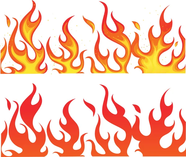 stock vector Fire on white