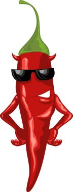 Devilishly hot chili pepper clipart